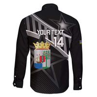 Custom Curacao Football Family Matching Long Sleeve Bodycon Dress and Hawaiian Shirt Go La Familia Azul Black Style - Wonder Print Shop
