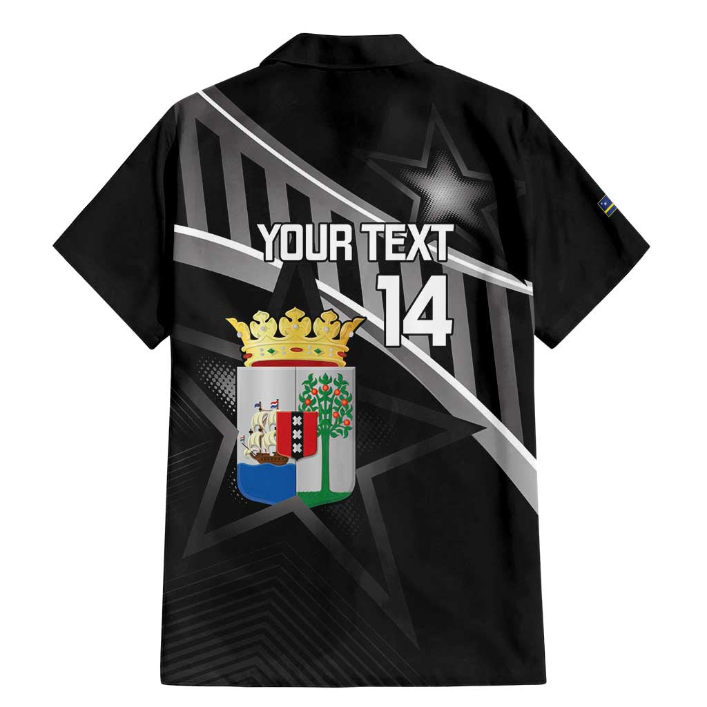 Custom Curacao Football Family Matching Mermaid Dress and Hawaiian Shirt Go La Familia Azul Black Style - Wonder Print Shop