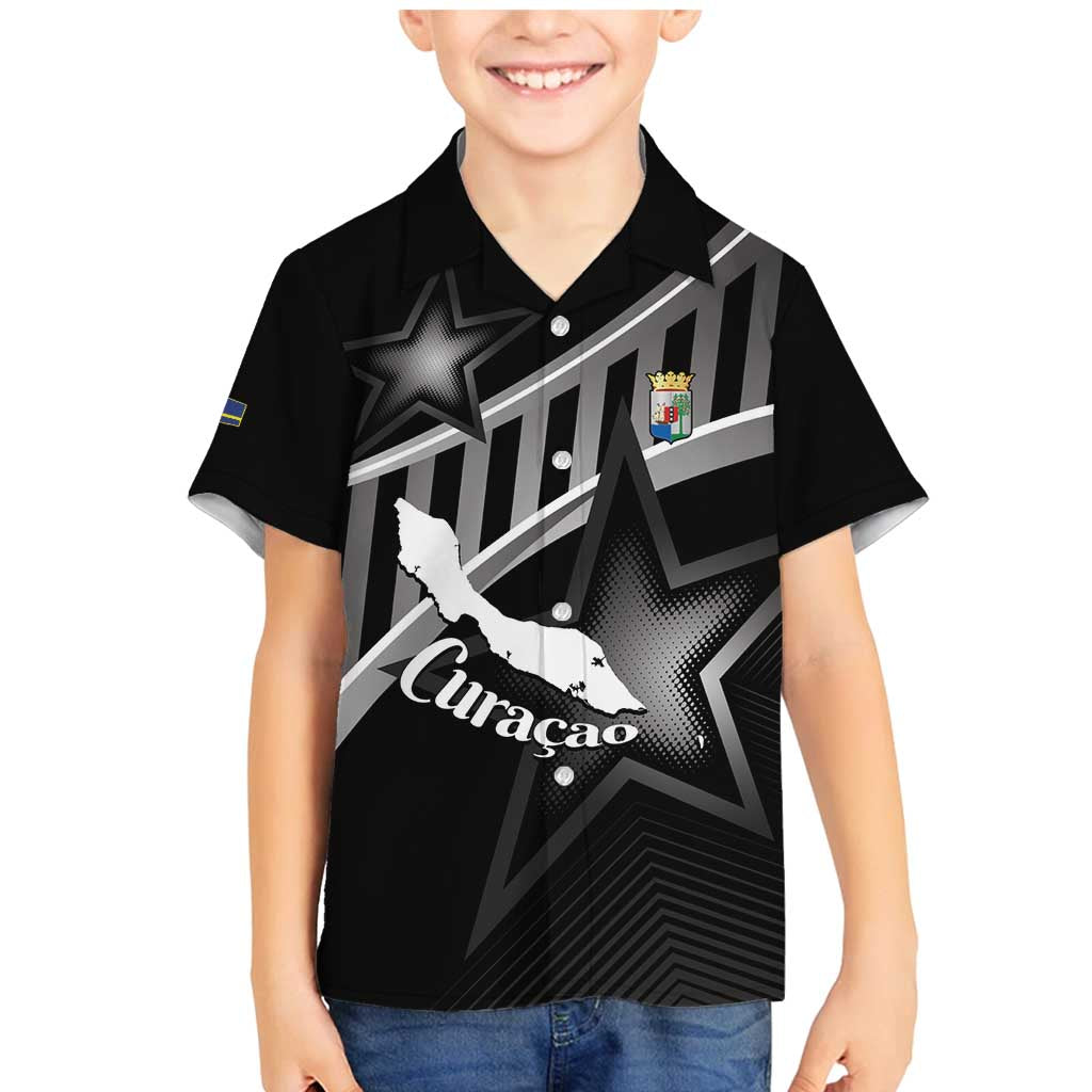 Custom Curacao Football Family Matching Mermaid Dress and Hawaiian Shirt Go La Familia Azul Black Style - Wonder Print Shop