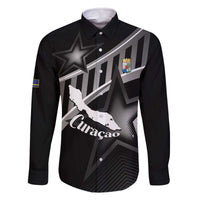 Custom Curacao Football Family Matching Off The Shoulder Long Sleeve Dress and Hawaiian Shirt Go La Familia Azul Black Style - Wonder Print Shop