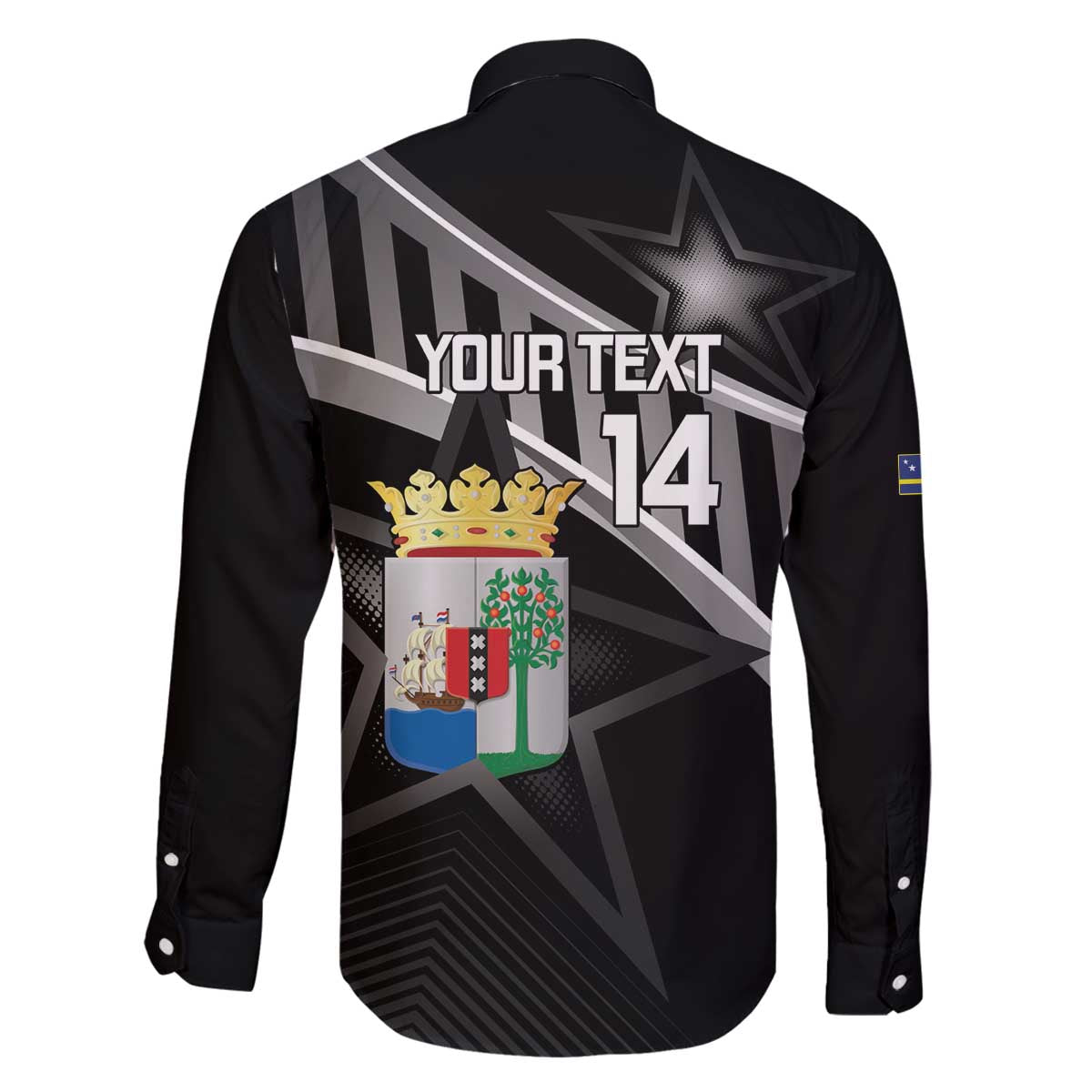 Custom Curacao Football Family Matching Off The Shoulder Long Sleeve Dress and Hawaiian Shirt Go La Familia Azul Black Style - Wonder Print Shop