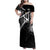 Custom Curacao Football Family Matching Off Shoulder Maxi Dress and Hawaiian Shirt Go La Familia Azul Black Style - Wonder Print Shop