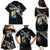 Custom Curacao Football Family Matching Puletasi and Hawaiian Shirt Go La Familia Azul Black Style - Wonder Print Shop