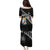 Custom Curacao Football Family Matching Puletasi and Hawaiian Shirt Go La Familia Azul Black Style - Wonder Print Shop