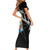 Custom Curacao Football Family Matching Short Sleeve Bodycon Dress and Hawaiian Shirt Go La Familia Azul Black Style - Wonder Print Shop