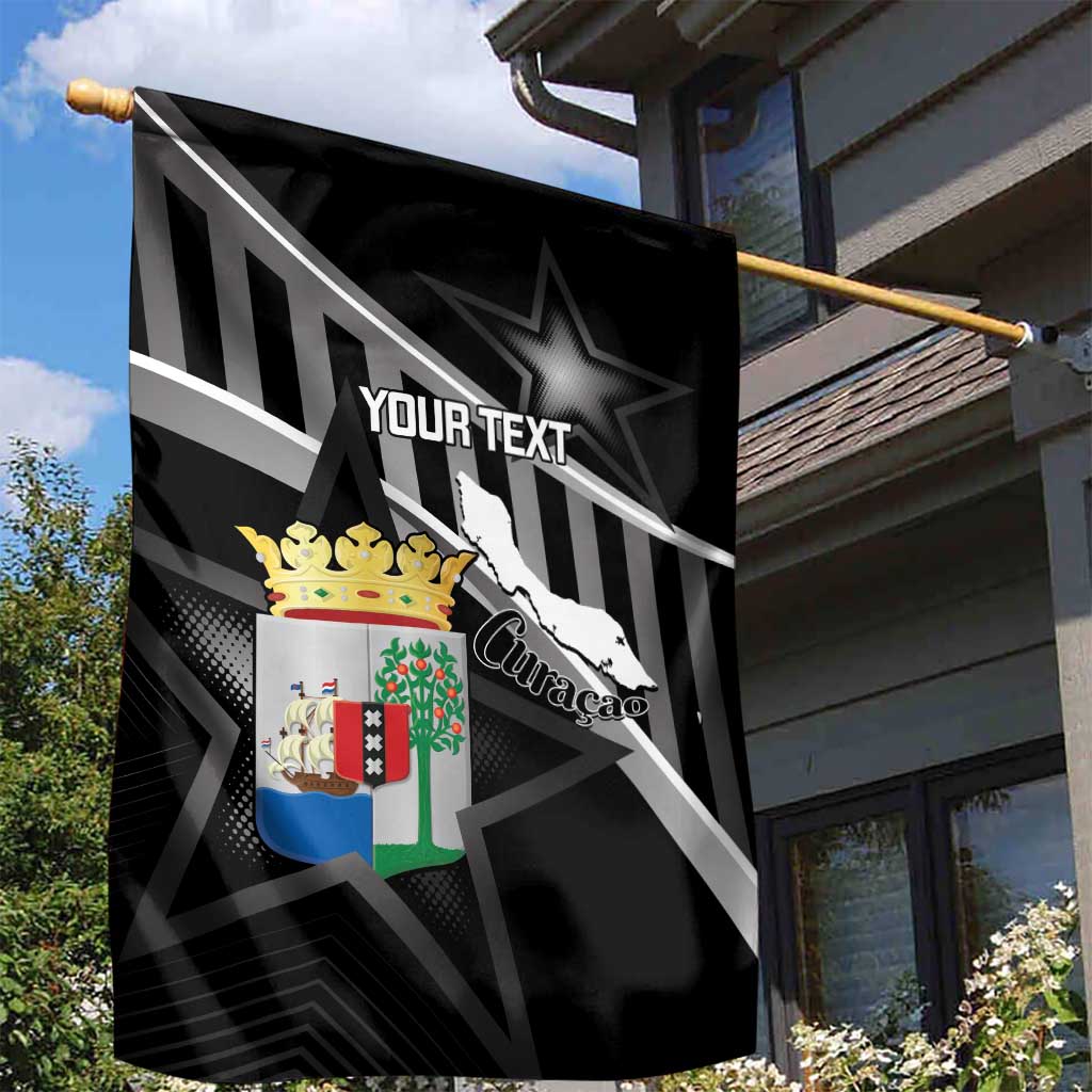 Custom Curacao Football Garden Flag Go La Familia Azul Black Style - Wonder Print Shop