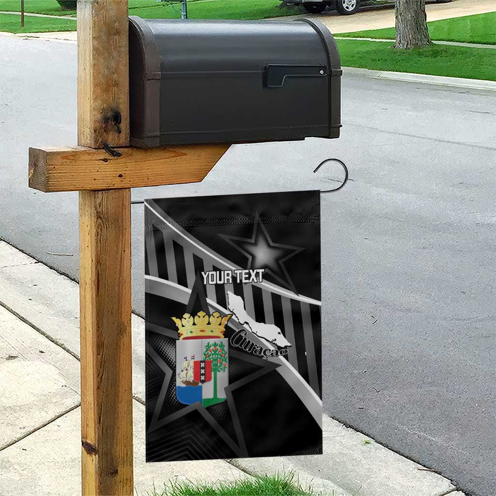 Custom Curacao Football Garden Flag Go La Familia Azul Black Style - Wonder Print Shop