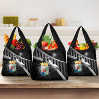 Custom Curacao Football Grocery Bag Go La Familia Azul Black Style - Wonder Print Shop