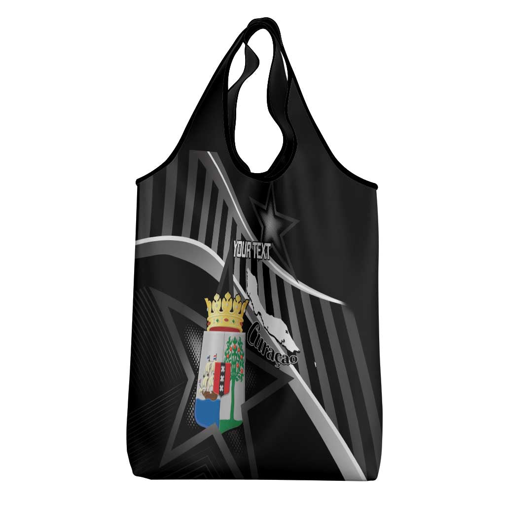 Custom Curacao Football Grocery Bag Go La Familia Azul Black Style - Wonder Print Shop