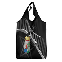Custom Curacao Football Grocery Bag Go La Familia Azul Black Style - Wonder Print Shop