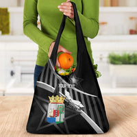 Custom Curacao Football Grocery Bag Go La Familia Azul Black Style - Wonder Print Shop