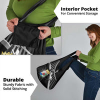 Custom Curacao Football Grocery Bag Go La Familia Azul Black Style - Wonder Print Shop