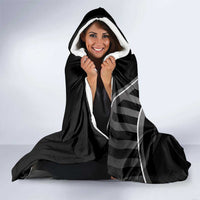 Custom Curacao Football Hooded Blanket Go La Familia Azul Black Style - Wonder Print Shop