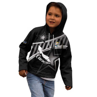 Custom Curacao Football Kid Hoodie Go La Familia Azul Black Style - Wonder Print Shop