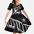 Custom Curacao Football Kid Short Sleeve Dress Go La Familia Azul Black Style - Wonder Print Shop