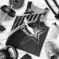 Custom Curacao Football Men Tank Top Go La Familia Azul Black Style - Wonder Print Shop