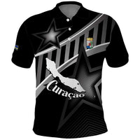 Custom Curacao Football Polo Shirt Go La Familia Azul Black Style - Wonder Print Shop