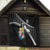 Custom Curacao Football Quilt Go La Familia Azul Black Style - Wonder Print Shop