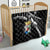 Custom Curacao Football Quilt Go La Familia Azul Black Style - Wonder Print Shop