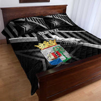 Custom Curacao Football Quilt Bed Set Go La Familia Azul Black Style - Wonder Print Shop