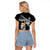 Custom Curacao Football Raglan Cropped T Shirt Go La Familia Azul Black Style - Wonder Print Shop