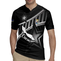 Custom Curacao Football Rugby Jersey Go La Familia Azul Black Style - Wonder Print Shop
