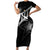 Custom Curacao Football Short Sleeve Bodycon Dress Go La Familia Azul Black Style - Wonder Print Shop