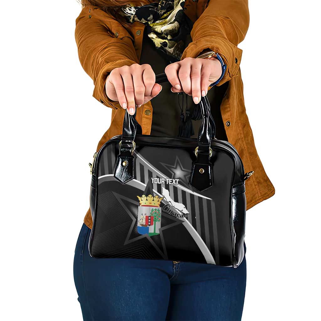 Custom Curacao Football Shoulder Handbag Go La Familia Azul Black Style - Wonder Print Shop