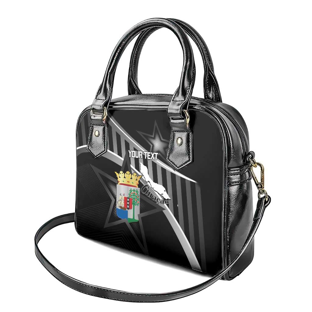 Custom Curacao Football Shoulder Handbag Go La Familia Azul Black Style - Wonder Print Shop