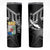 Custom Curacao Football Skinny Tumbler Go La Familia Azul Black Style - Wonder Print Shop