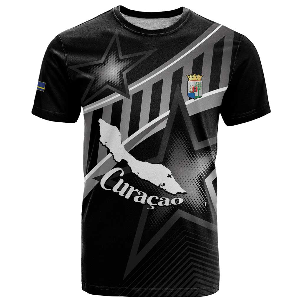Custom Curacao Football T Shirt Go La Familia Azul Black Style - Wonder Print Shop