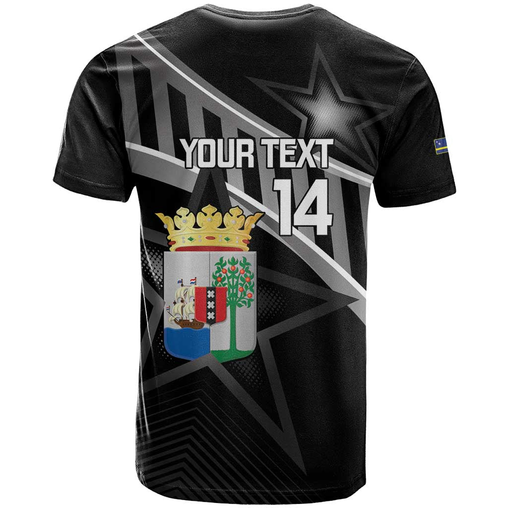 Custom Curacao Football T Shirt Go La Familia Azul Black Style - Wonder Print Shop