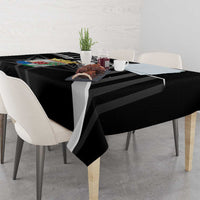 Custom Curacao Football Tablecloth Go La Familia Azul Black Style - Wonder Print Shop