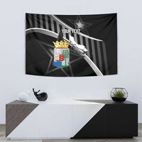 Custom Curacao Football Tapestry Go La Familia Azul Black Style - Wonder Print Shop