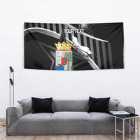 Custom Curacao Football Tapestry Go La Familia Azul Black Style - Wonder Print Shop