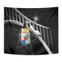 Custom Curacao Football Tapestry Go La Familia Azul Black Style - Wonder Print Shop