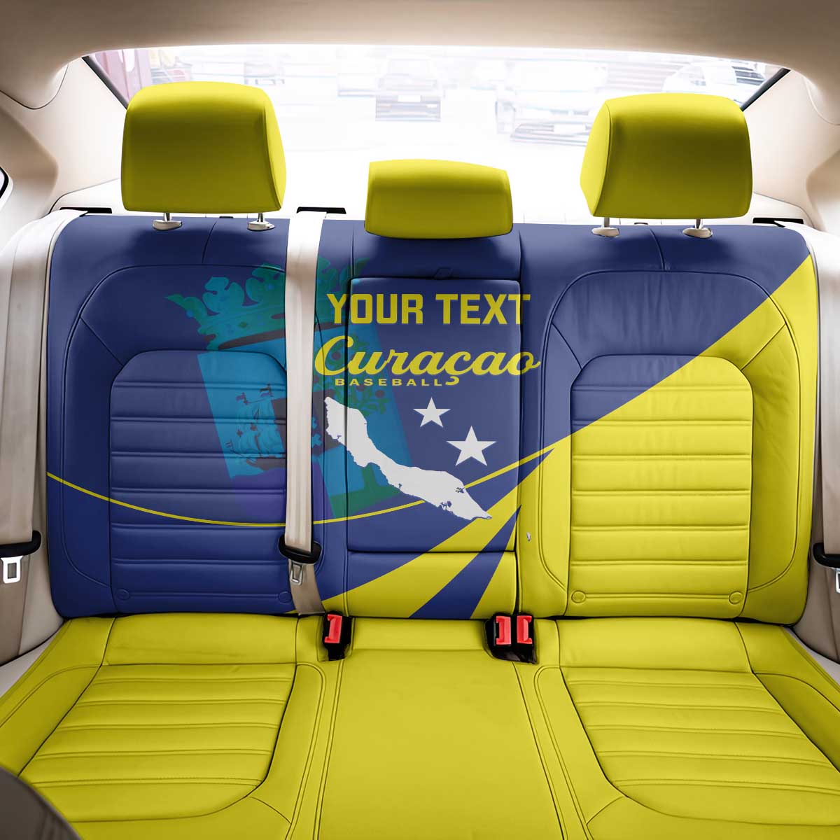 Custom Baseball Curacao Back Car Seat Cover Go Champions Korsou Curve Vibes - Wonder Print Shop