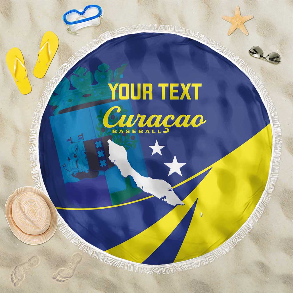 Custom Baseball Curacao Beach Blanket Go Champions Korsou Curve Vibes - Wonder Print Shop