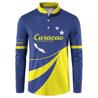 Custom Baseball Curacao Button Sweatshirt Go Champions Korsou Curve Vibes - Wonder Print Shop