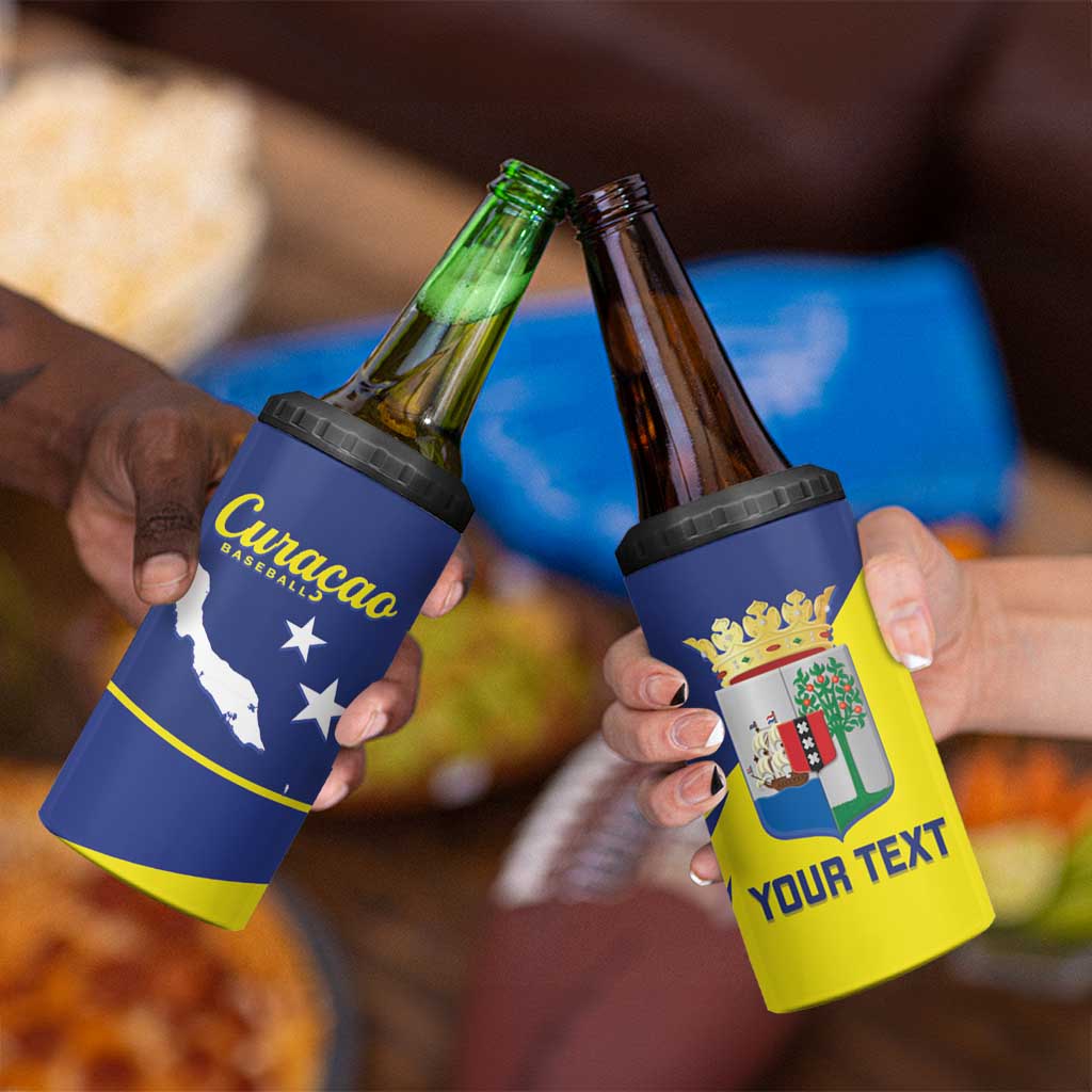 Custom Baseball Curacao 4 in 1 Can Cooler Tumbler Go Champions Korsou Curve Vibes - Wonder Print Shop