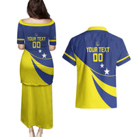 Custom Baseball Curacao Couples Matching Puletasi and Hawaiian Shirt Go Champions Korsou Curve Vibes - Wonder Print Shop