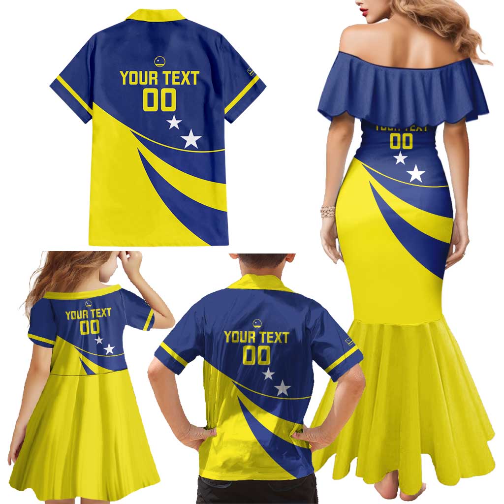 Custom Baseball Curacao Family Matching Mermaid Dress and Hawaiian Shirt Go Champions Korsou Curve Vibes - Wonder Print Shop