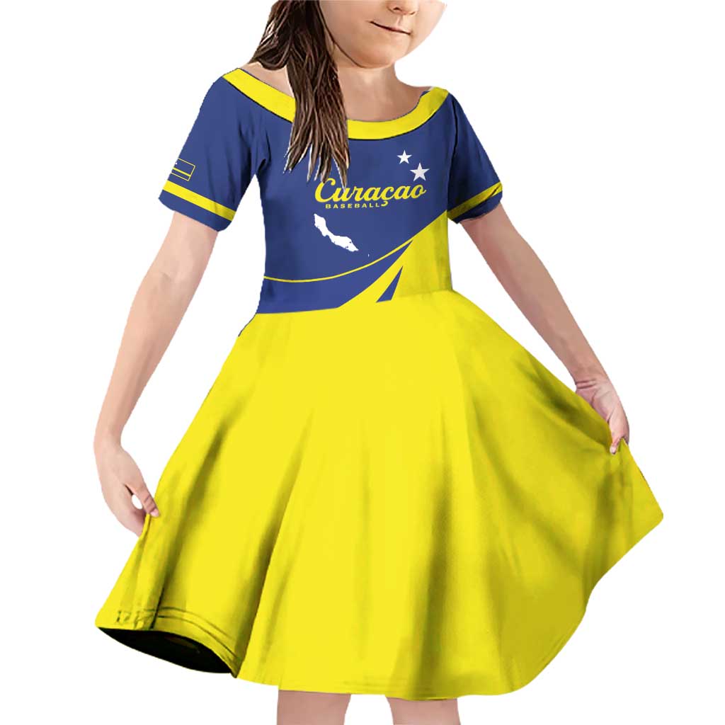 Custom Baseball Curacao Family Matching Off Shoulder Short Dress and Hawaiian Shirt Go Champions Korsou Curve Vibes - Wonder Print Shop