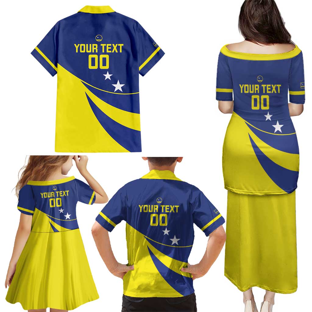 Custom Baseball Curacao Family Matching Puletasi and Hawaiian Shirt Go Champions Korsou Curve Vibes - Wonder Print Shop