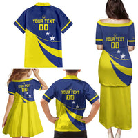 Custom Baseball Curacao Family Matching Puletasi and Hawaiian Shirt Go Champions Korsou Curve Vibes - Wonder Print Shop