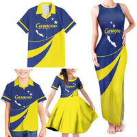 Custom Baseball Curacao Family Matching Tank Maxi Dress and Hawaiian Shirt Go Champions Korsou Curve Vibes - Wonder Print Shop