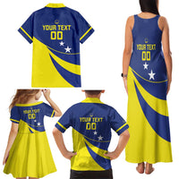 Custom Baseball Curacao Family Matching Tank Maxi Dress and Hawaiian Shirt Go Champions Korsou Curve Vibes - Wonder Print Shop