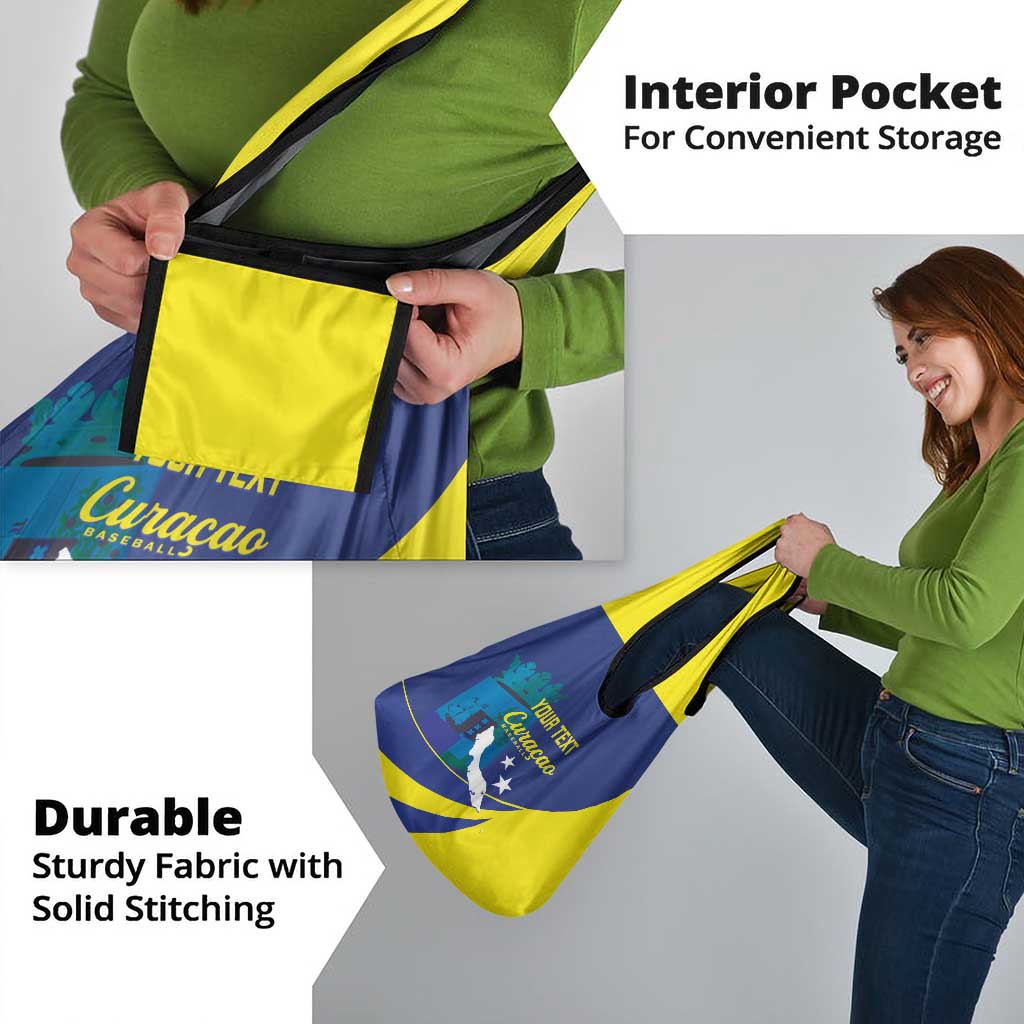 Custom Baseball Curacao Grocery Bag Go Champions Korsou Curve Vibes - Wonder Print Shop