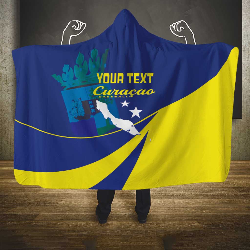 Custom Baseball Curacao Hooded Blanket Go Champions Korsou Curve Vibes - Wonder Print Shop