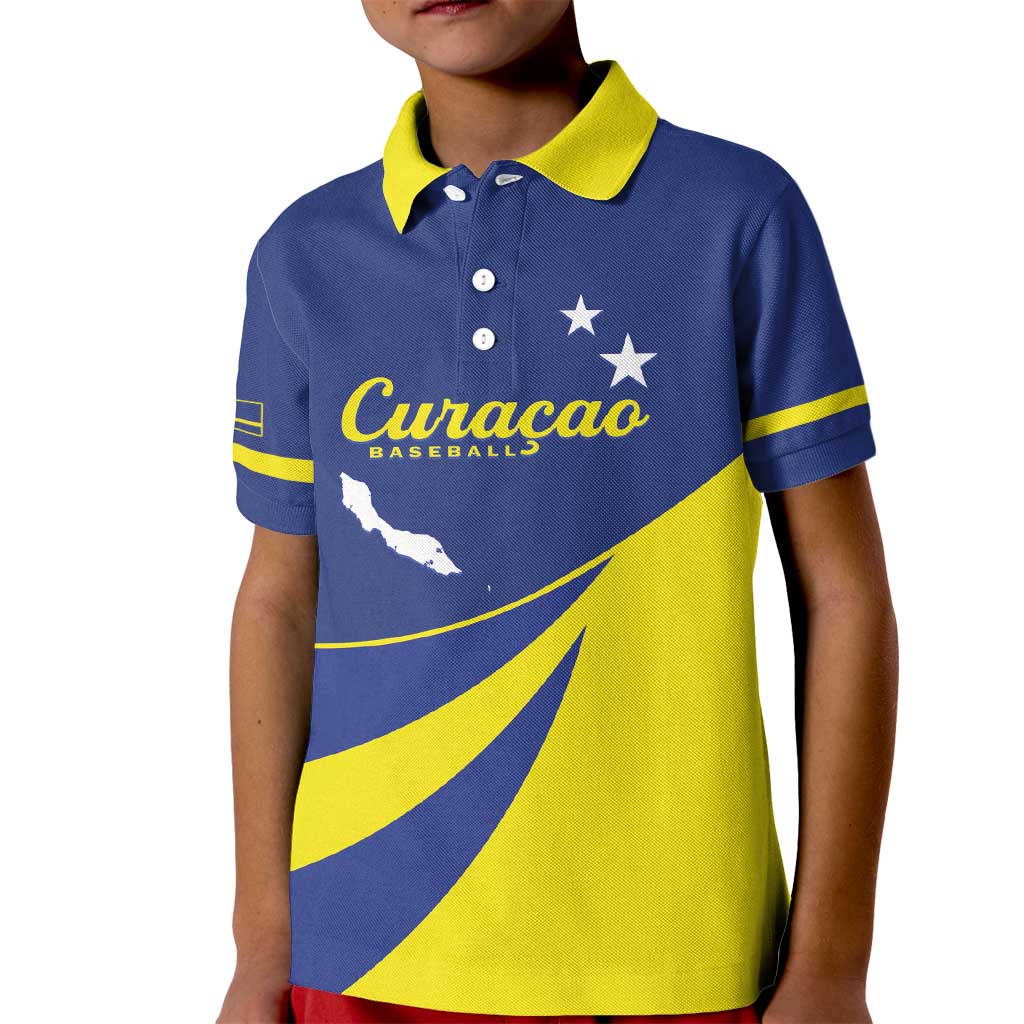 Custom Baseball Curacao Kid Polo Shirt Go Champions Korsou Curve Vibes - Wonder Print Shop
